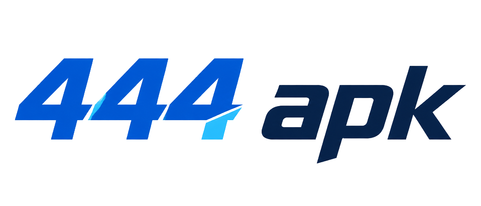 444 apk logo on forest green header